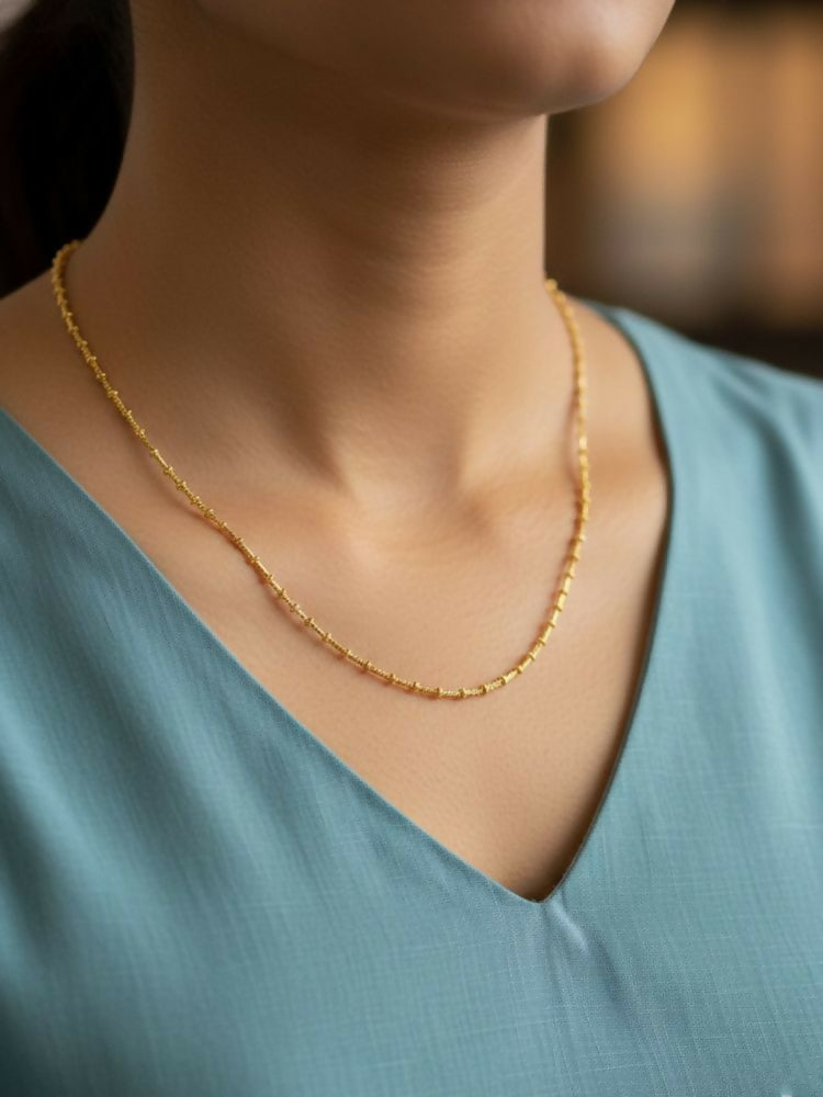 NVR Women Gold Plated Minimal Chain | Grab2Buy