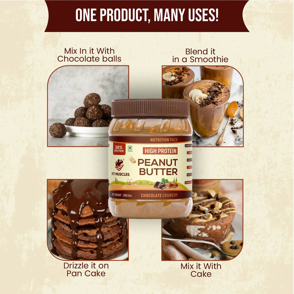 Fit Muscles High Protein Peanut Butter Chocolate Crunchy | Grab2Buy