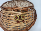 Terracotta Button Tops Ear Studs With Drops | Grab2Buy