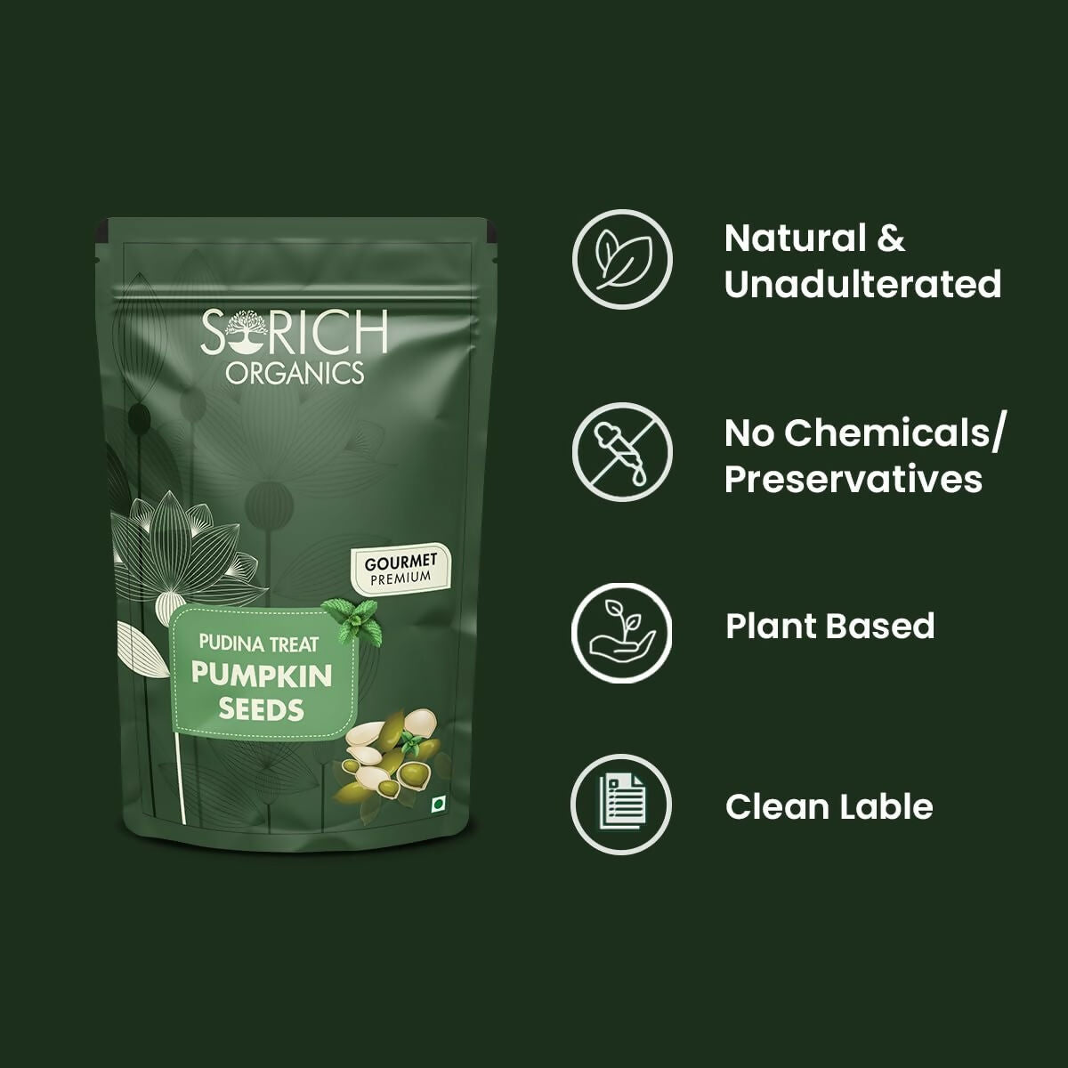 Sorich Organics Pudina Treat Pumpkin Seeds | Grab2Buy