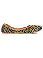Desi Colour Women Indian Ethnic Footwear-Black Chevron | Grab2Buy