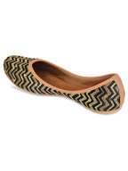Desi Colour Women Indian Ethnic Footwear-Black Chevron | Grab2Buy