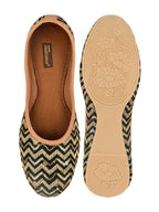 Desi Colour Women Indian Ethnic Footwear-Black Chevron | Grab2Buy