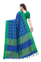 Vamika Navy Cotton Silk Weaving Saree (SATURN NAVY) | Grab2Buy