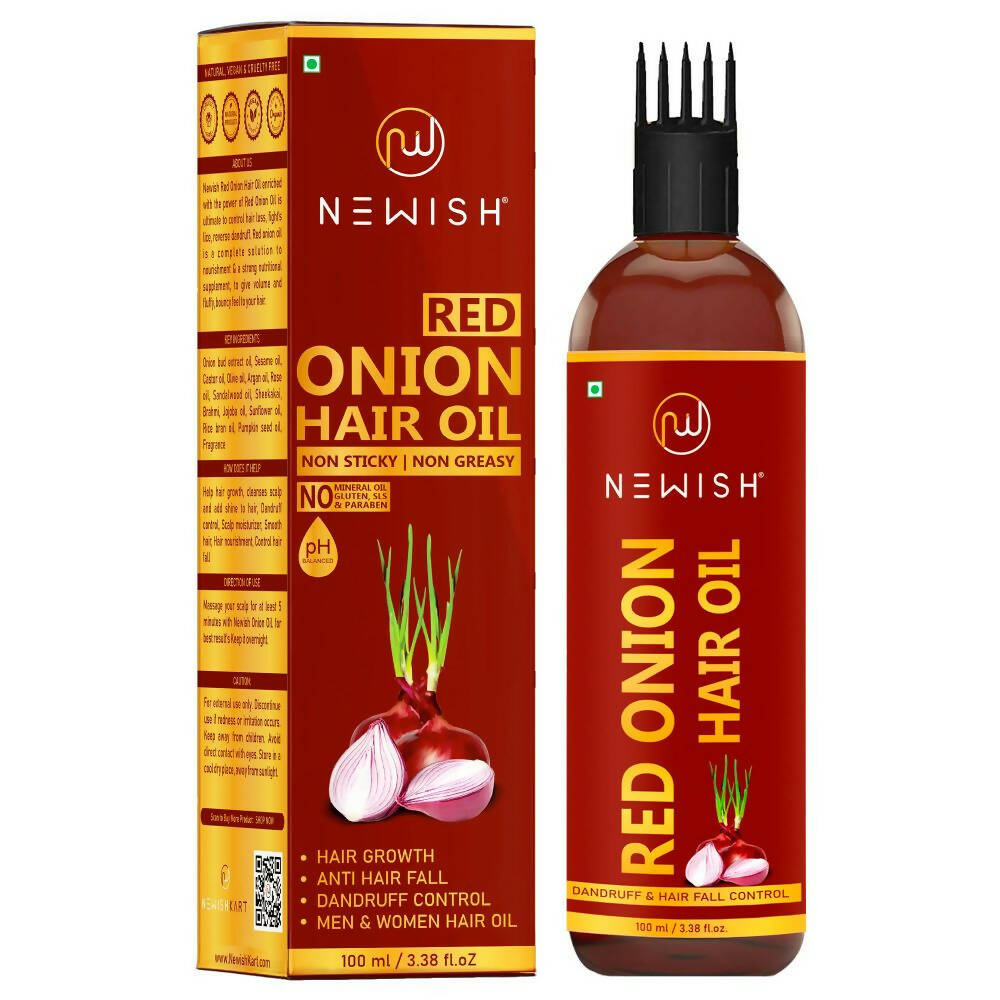Newish Red Onion Hair Oil With Comb | Grab2Buy