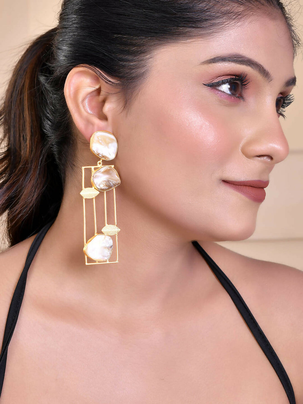 VOJ Women Gold Color stainless steel Earrings | Grab2Buy