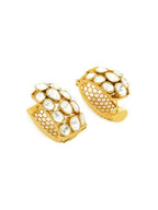 Glass Kundan Circular Earrings - Ruby Raang | Grab2Buy