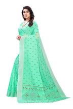 Vamika Green Chanderi Designer Saree (DIYA GREEN) | Grab2Buy