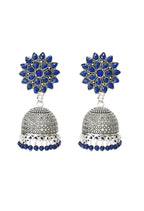 Mominos Fashion Joharkamal Kundan work Jhumka with Blue Beads | Grab2Buy