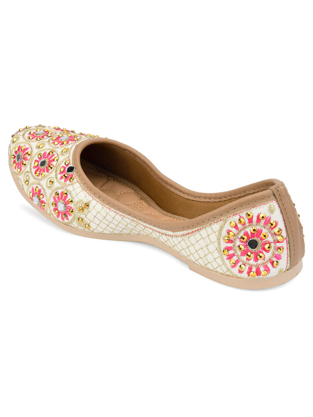 Desi Colour Women Indian Ethnic Footwear-Mini Dabka-Mirror Jarkan 5 | Grab2Buy