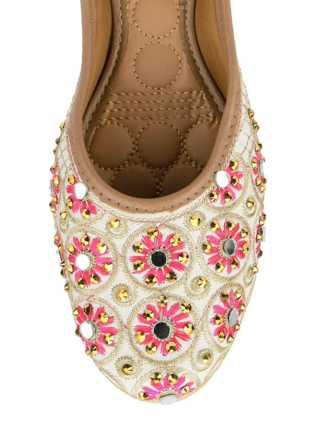 Desi Colour Women Indian Ethnic Footwear-Mini Dabka-Mirror Jarkan 5 | Grab2Buy