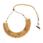 Mominos Fashion Johar Kamal Gold-Polished Brass Finish Stone/Beads Choker For Women (Golden) | Grab2Buy