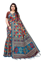 Vamika Multicolor Kalamkari Print With Jhalar Khadi Silk Saree (TANISHA RED) | Grab2Buy