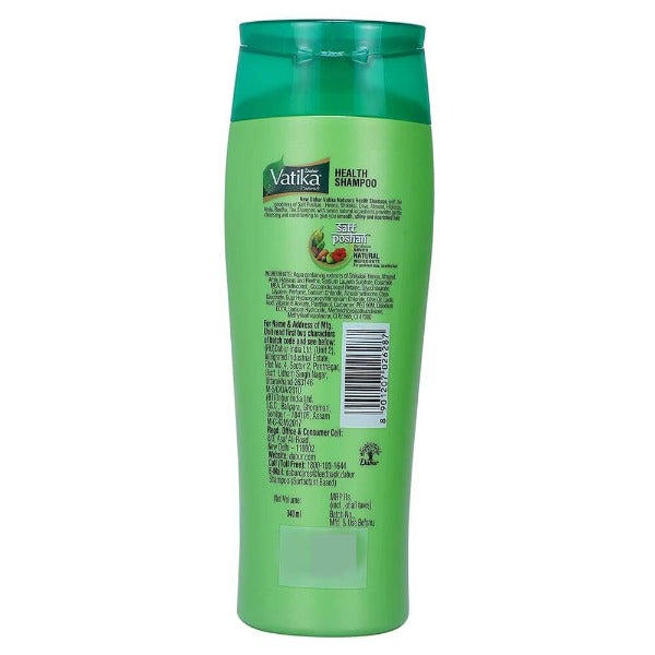Dabur Vatika Health Shampoo For Smooth, Shiny & Nourished Hair, Repairs Hair damage, Controls Frizz, For All Hair Types | Grab2Buy