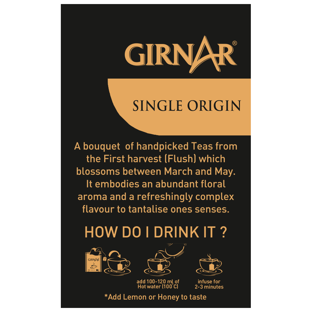 Girnar Single Origin Black Tea Bags - Darjeeling Tea | Grab2Buy
