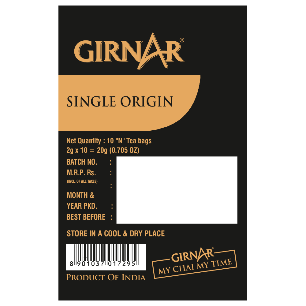 Girnar Single Origin Black Tea Bags - Darjeeling Tea | Grab2Buy