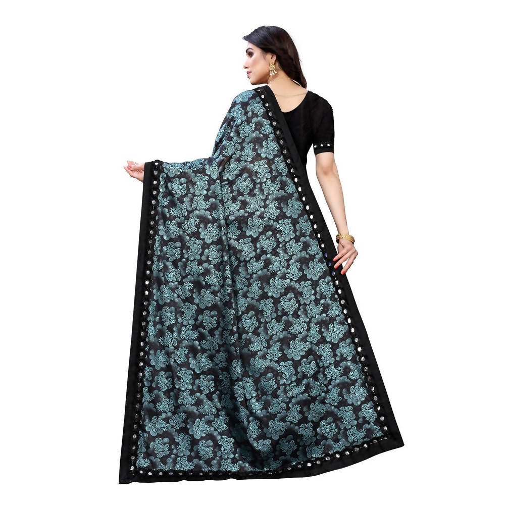 Vamika Black Lycra Designer Saree (Niya Black) | Grab2Buy