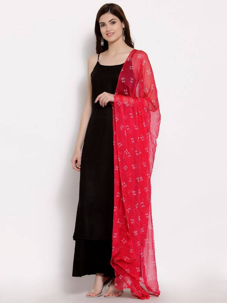 Myshka Women's Black Cotton Sleeveless Off Shoulder Solid Casual kurta Palazzo Dupatta Set | Grab2Buy