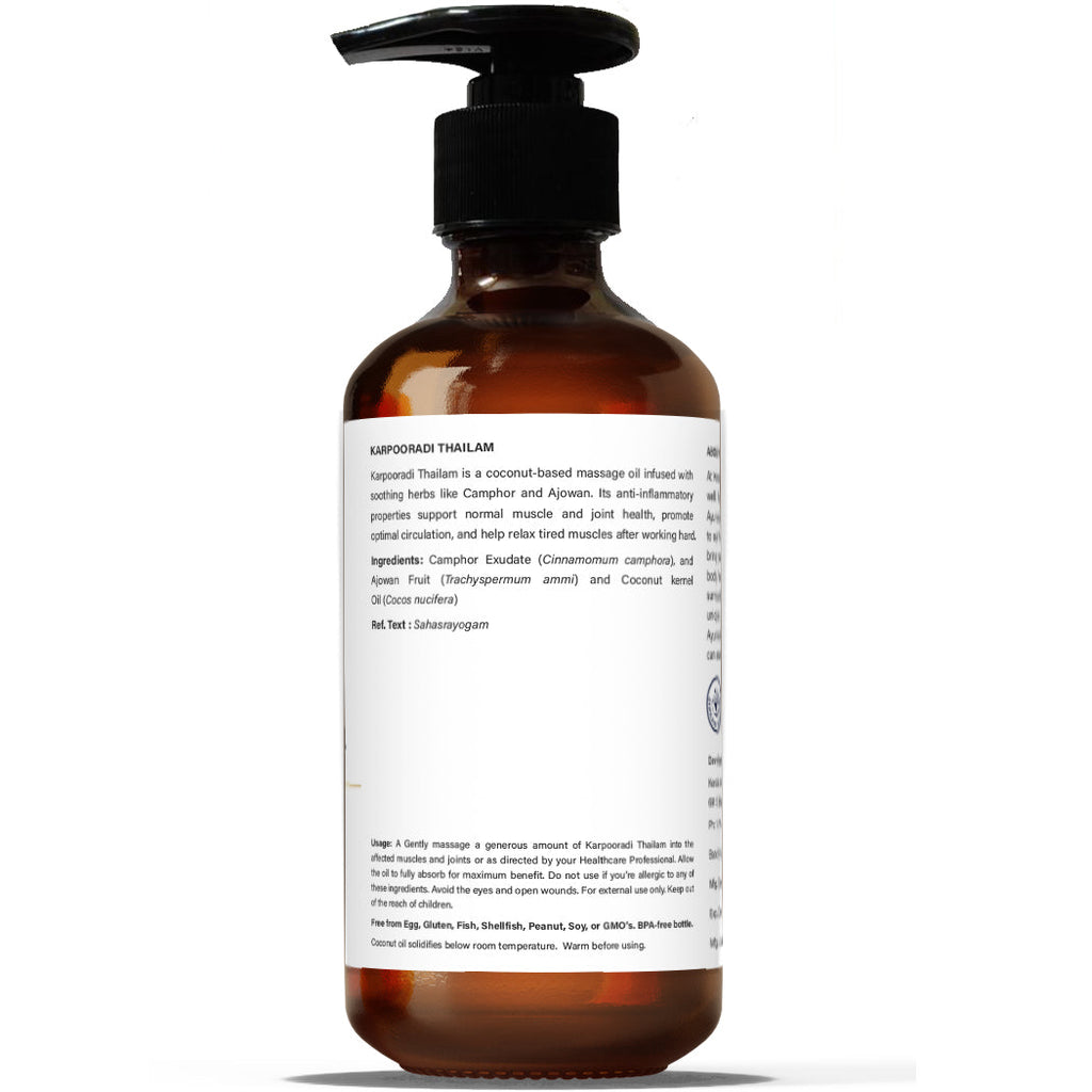Kerala Ayurveda USA Deep Tissue Body Oil - Karpooradi Thailam