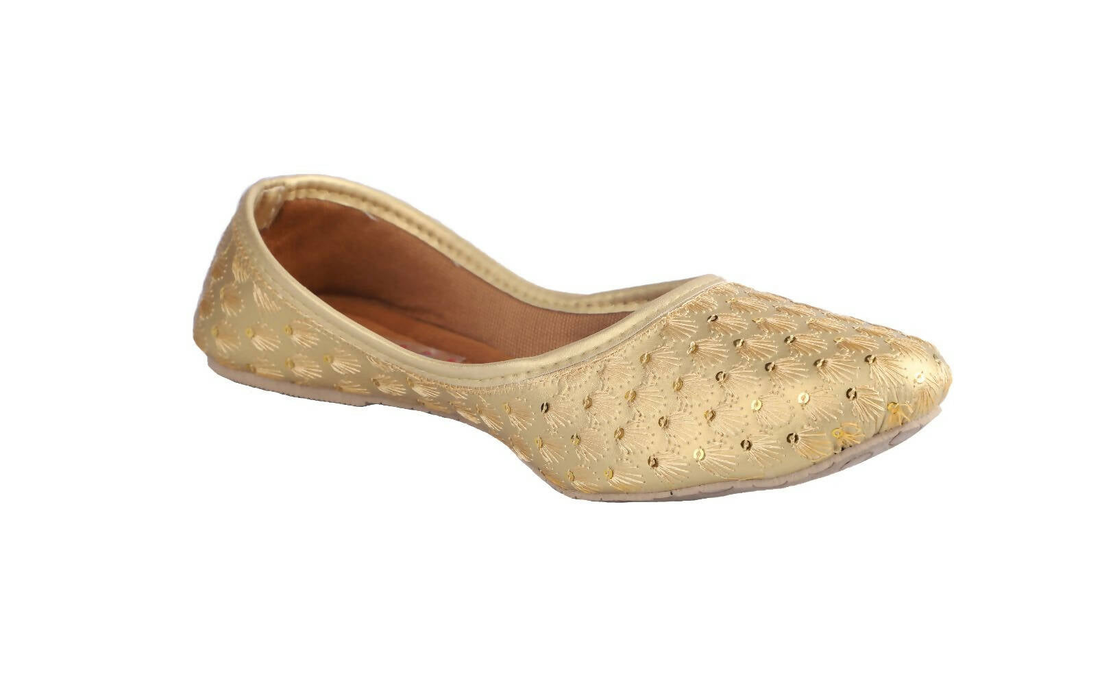 Tiny Bugs Girls Sequin Detailing Ethnic Juttis - Gold | Grab2Buy