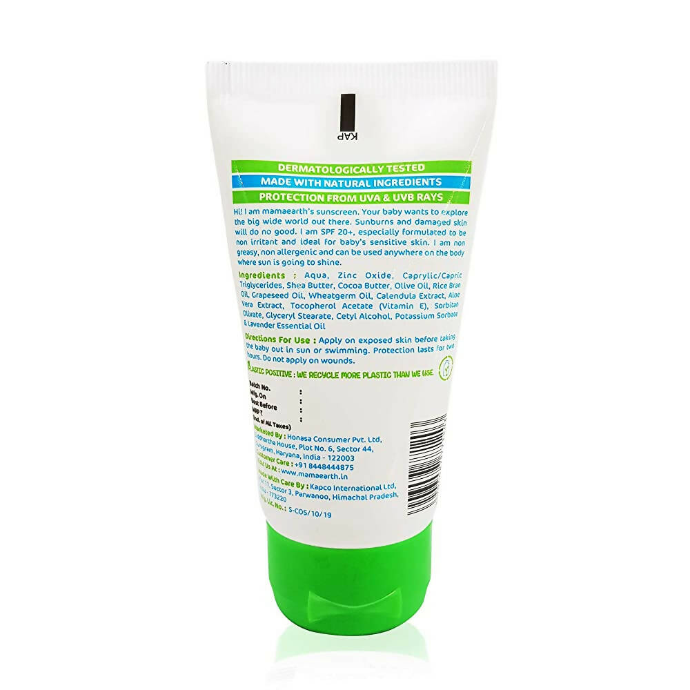 Mamaearth Mineral Based Sunscreen Baby Cream For Protects from UV Rays & Deeply Nourishing & Soothing | Grab2Buy