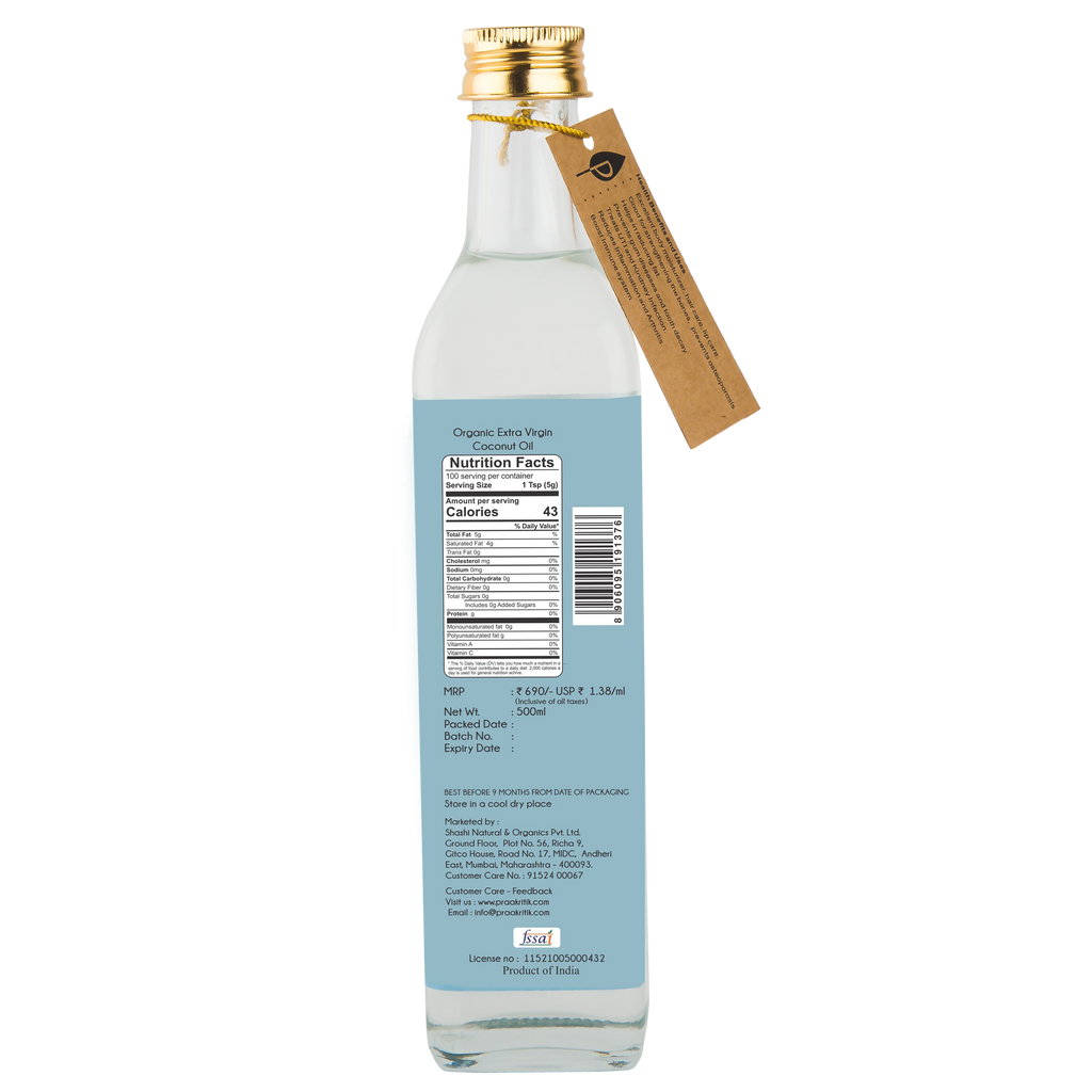 Praakritik Organic Extra Virgin Coconut Oil | Grab2Buy