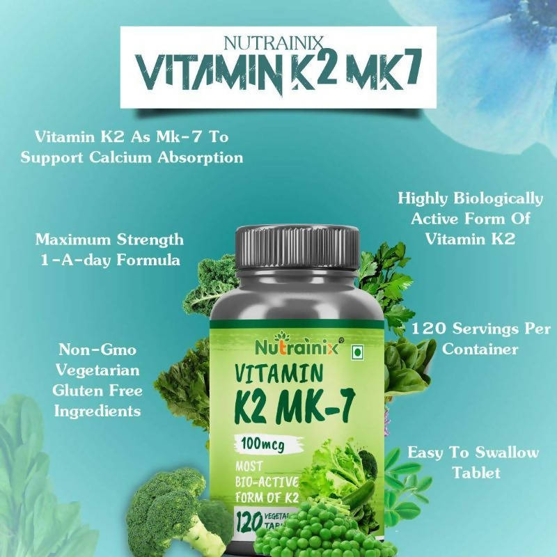 Nutrainix Vitamin K2 MK-7 55mcg Tablets | Grab2Buy