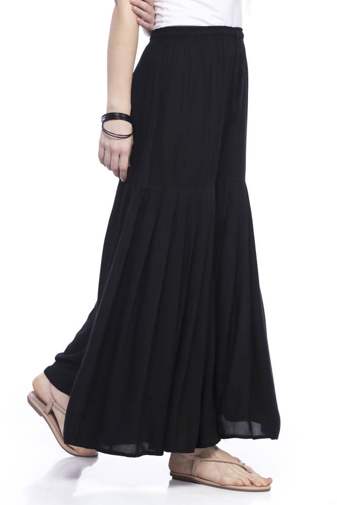 Mominos Fashion Cotton Black Palazzo For Girls | Grab2Buy