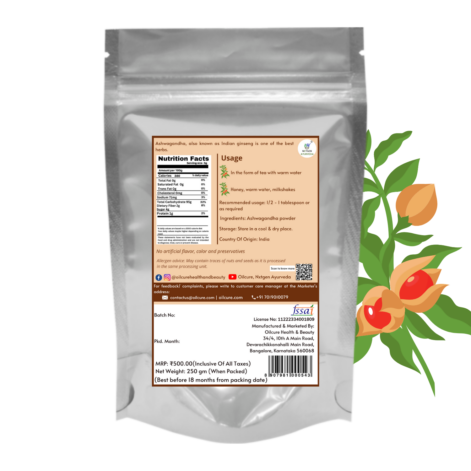 Nxtgen Ayurveda Ashwagandha Powder | Grab2Buy