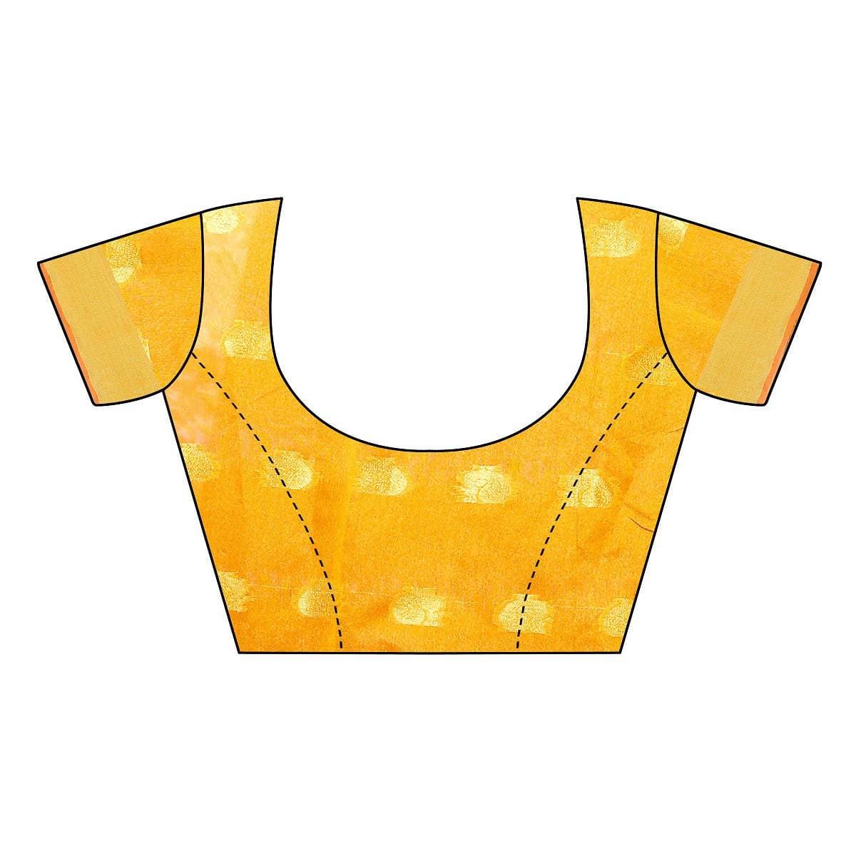 Vamika Banarasi Jacquard Weaving Yellow Saree | Grab2Buy