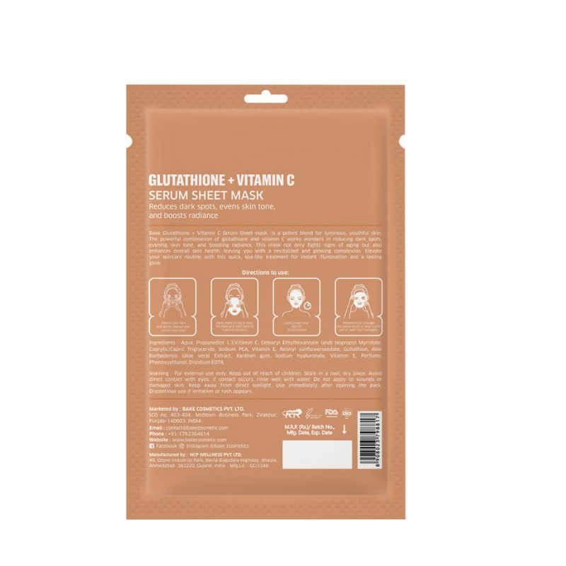 Bake L-Glutathione Sheet Mask For Glowing Skin | Grab2Buy