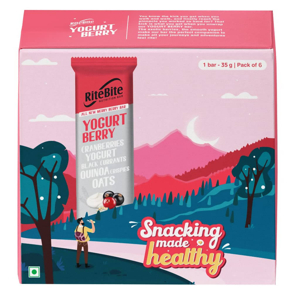 RiteBite Max Protein Yogurt Energy Berry Nutrition Bar | Grab2Buy
