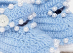 Chutput Kids Woollen Hand Knitted Self Desgin Detailed Booties - Blue | Grab2Buy