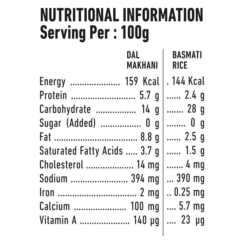 Gits Ready Meals Heat & Eat Dal Makhani & Basmati Rice | Grab2Buy