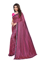 Vamika Pink Lycra Knitted Saree | Grab2Buy