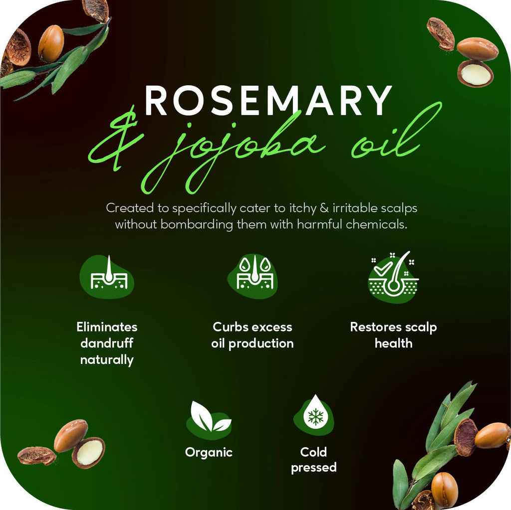 Careberry Organic Rosemary & Jojoba Anti Dandruff Hair Oil | Grab2Buy