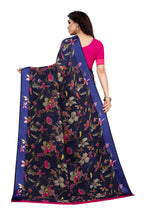 Vamika Navy Linen Satin Patta Saree (MANSI NAVY) | Grab2Buy