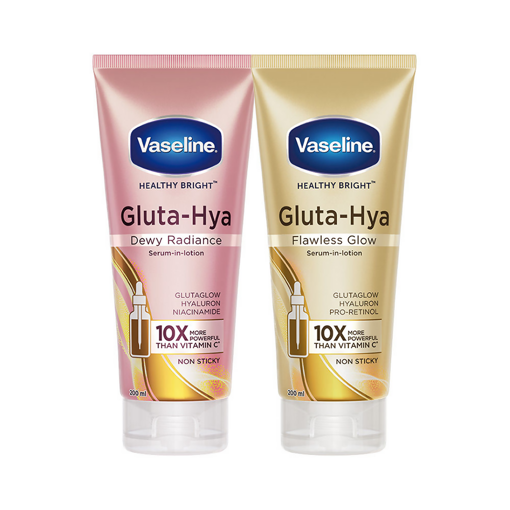 Vaseline Gluta Hya Serum-in-Lotion - Dewy Radiance & Flawless Glow Combo | Grab2Buy