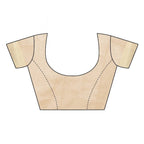 Vamika Cotton Polyester Silk Weaving Cream Saree (Kerala Flower) | Grab2Buy