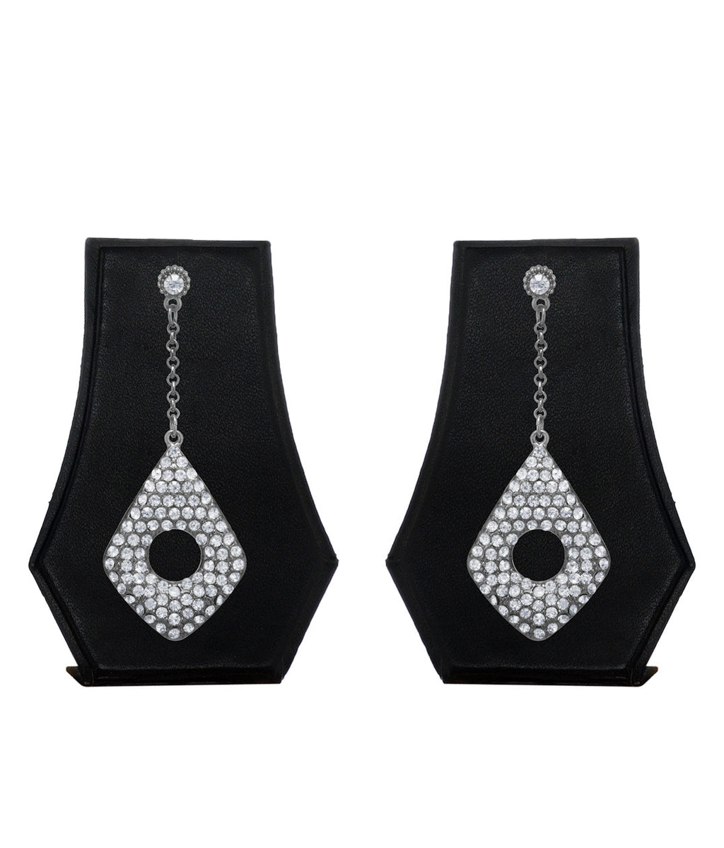 Silver-Plated Alloy Diva Look Stylish Contemporary Earrings - The Pari | Grab2Buy