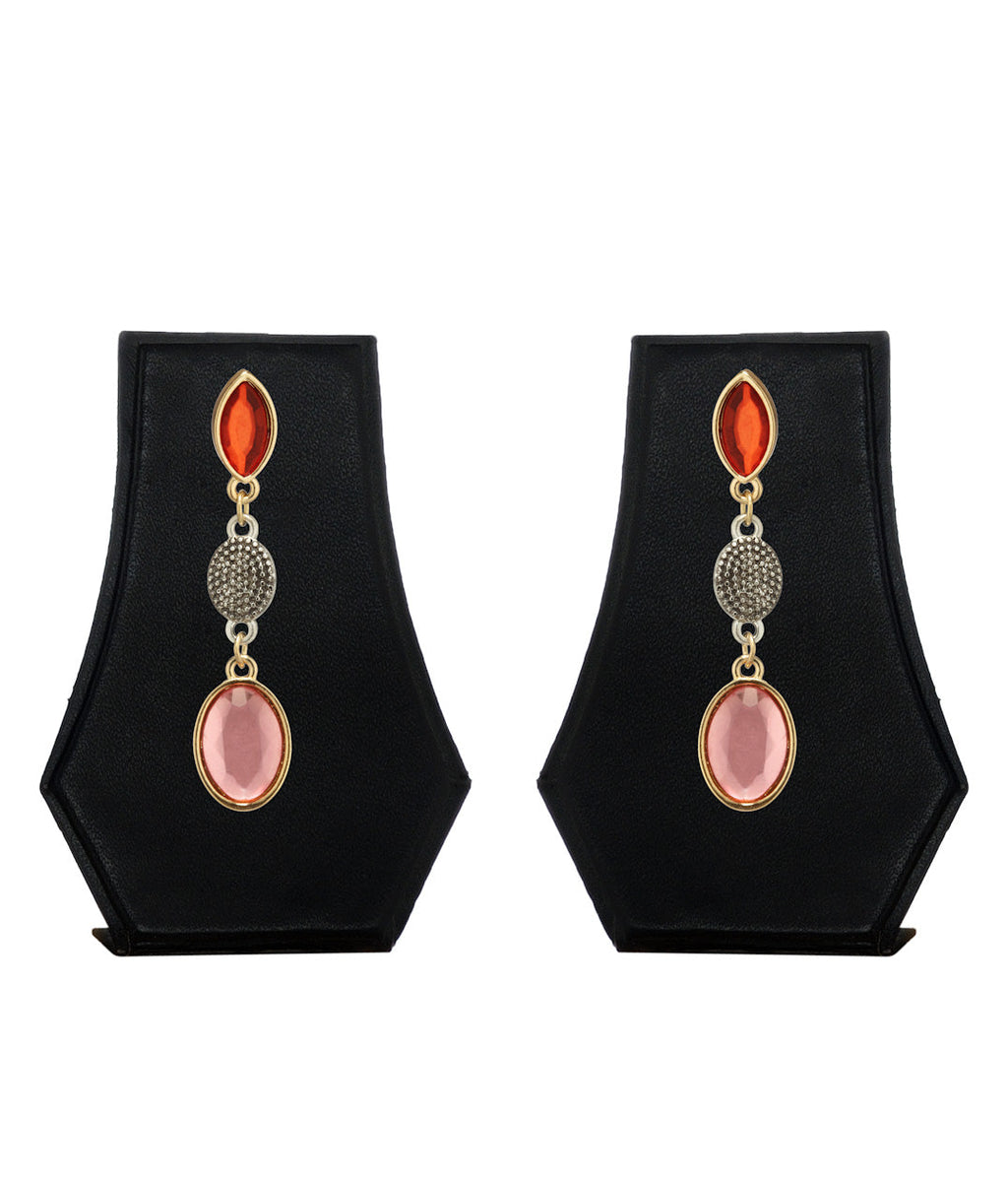 Gold-Polished Alloy Diva Look Stylish Contemporary Earrings - The Pari | Grab2Buy