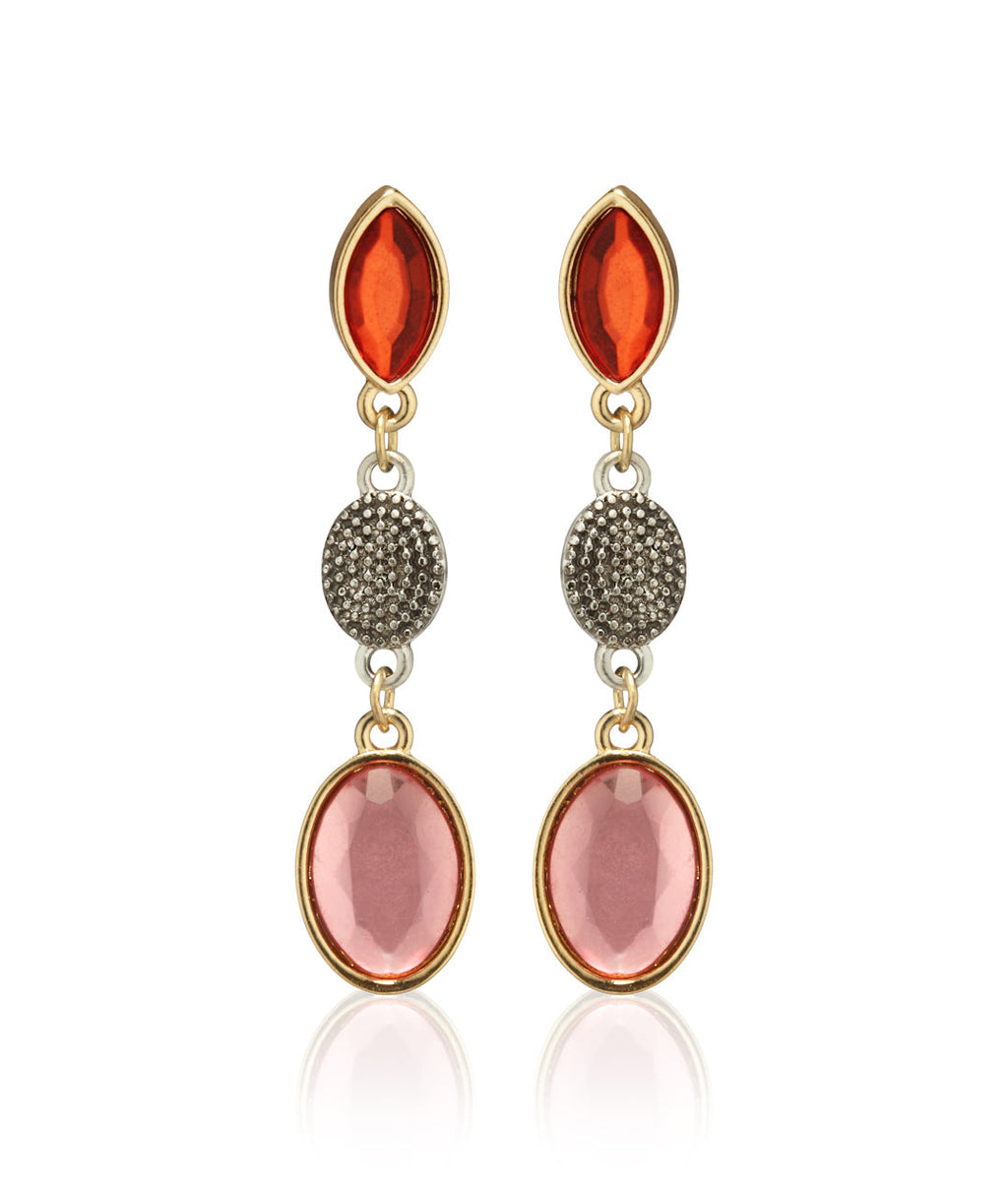 Gold-Polished Alloy Diva Look Stylish Contemporary Earrings - The Pari | Grab2Buy