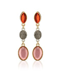 Gold-Polished Alloy Diva Look Stylish Contemporary Earrings - The Pari | Grab2Buy