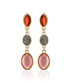 Gold-Polished Alloy Diva Look Stylish Contemporary Earrings - The Pari | Grab2Buy
