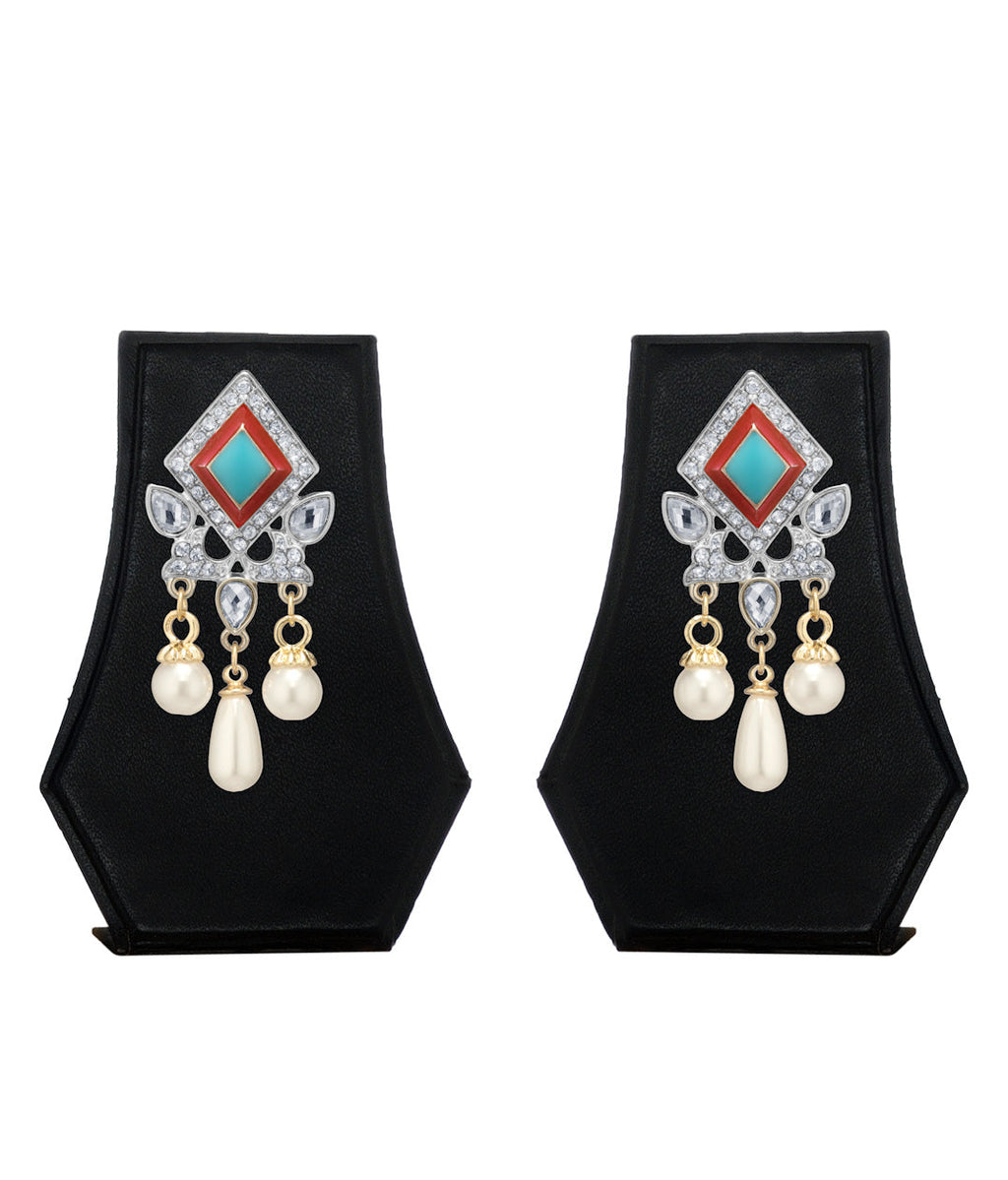 Silver-Plated Alloy Diva Look Stylish Contemporary Earrings - The Pari | Grab2Buy