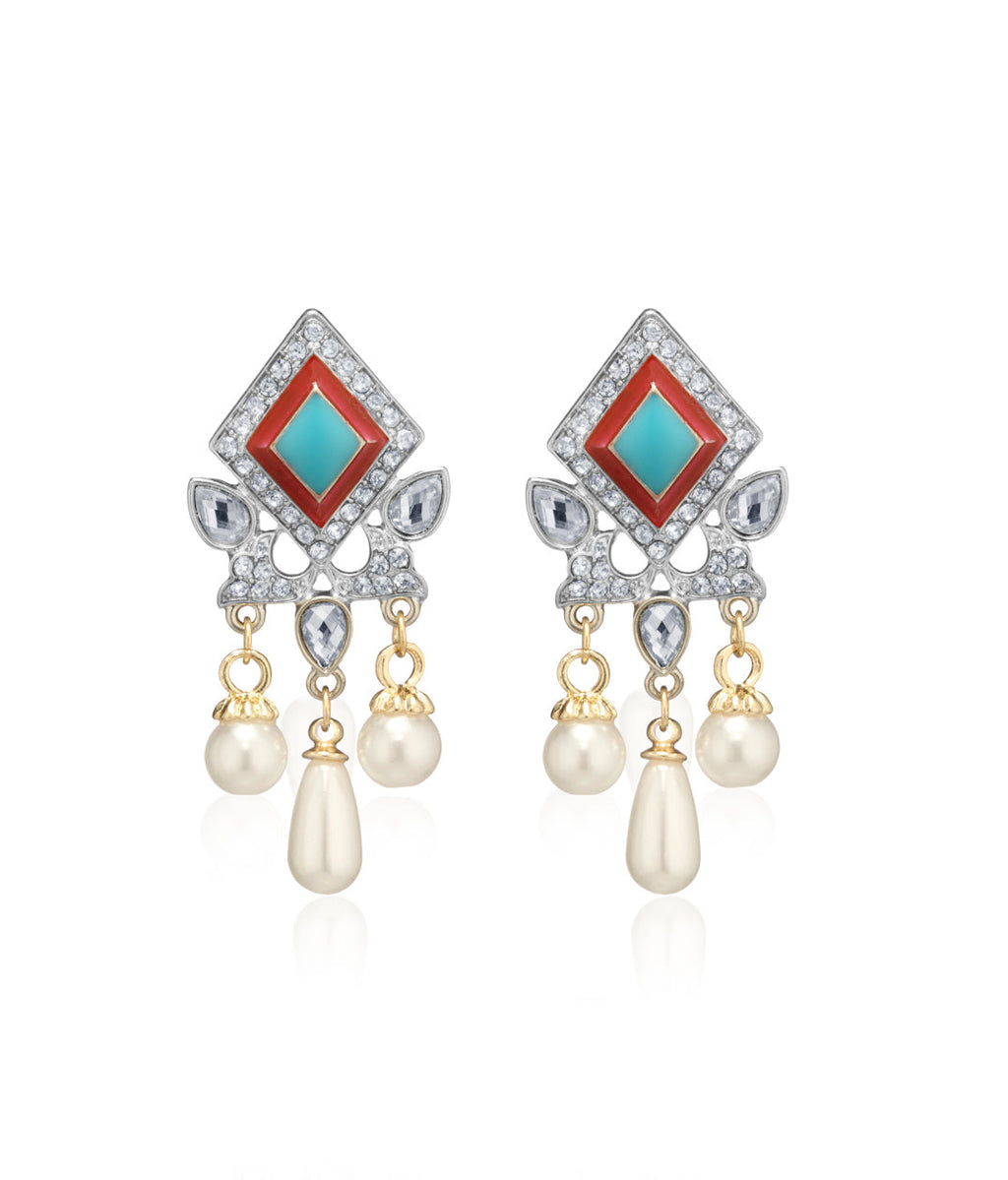 Silver-Plated Alloy Diva Look Stylish Contemporary Earrings - The Pari | Grab2Buy
