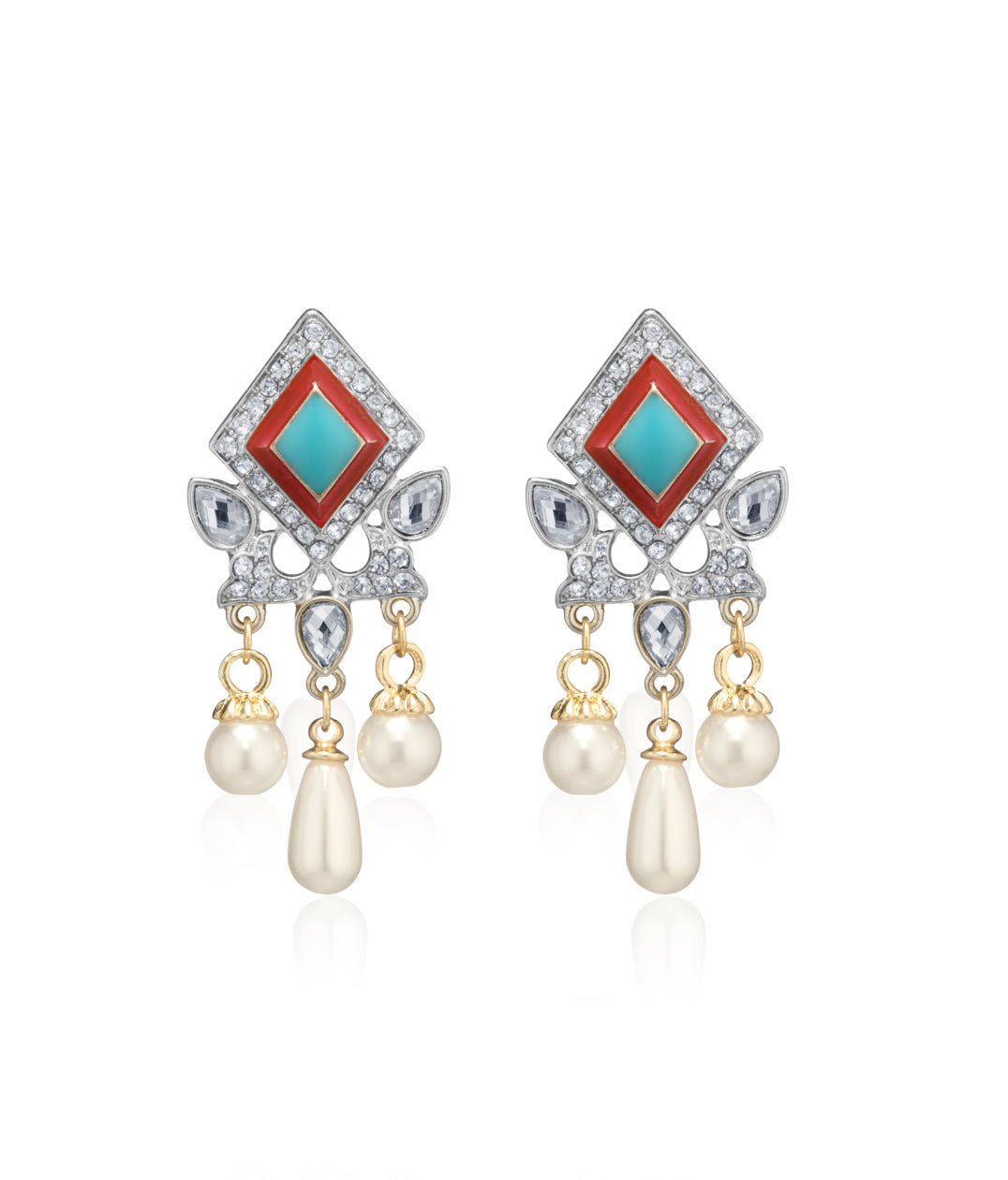 Silver-Plated Alloy Diva Look Stylish Contemporary Earrings - The Pari | Grab2Buy