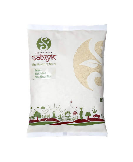 Siddhagiri's Satvyk Organic Unpolished Sona-Masuri Rice | Grab2Buy