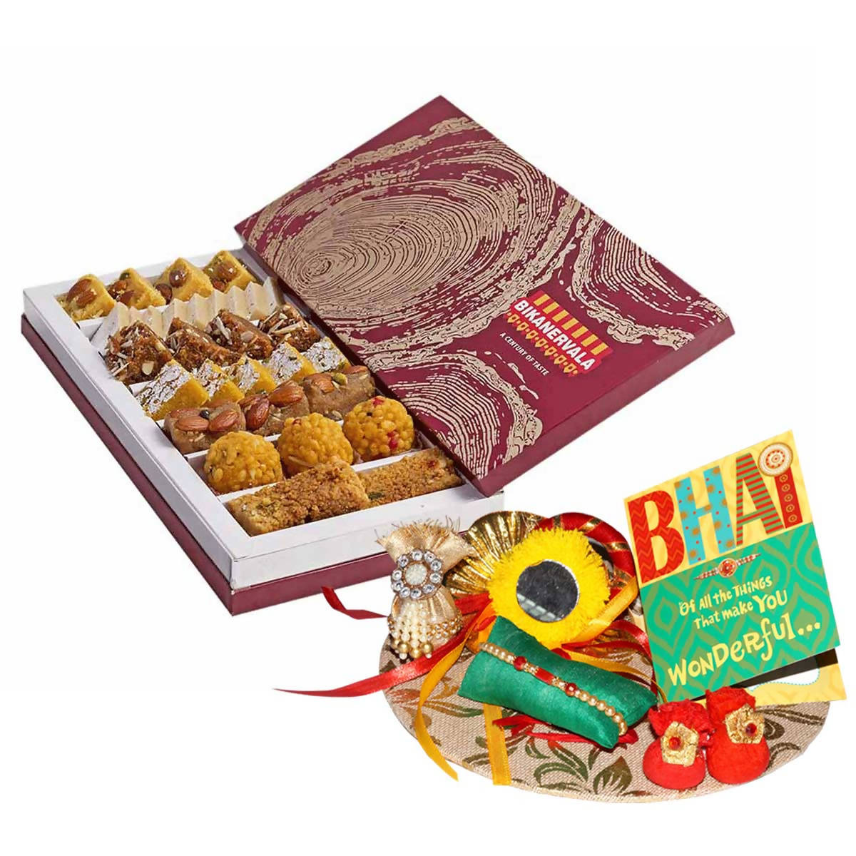 Bikanervala Mix Sweets Rakhi Gift | Grab2Buy