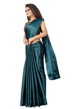 Vamika Rama Green Satin Designer Saree (PAVITRA RAMA) | Grab2Buy